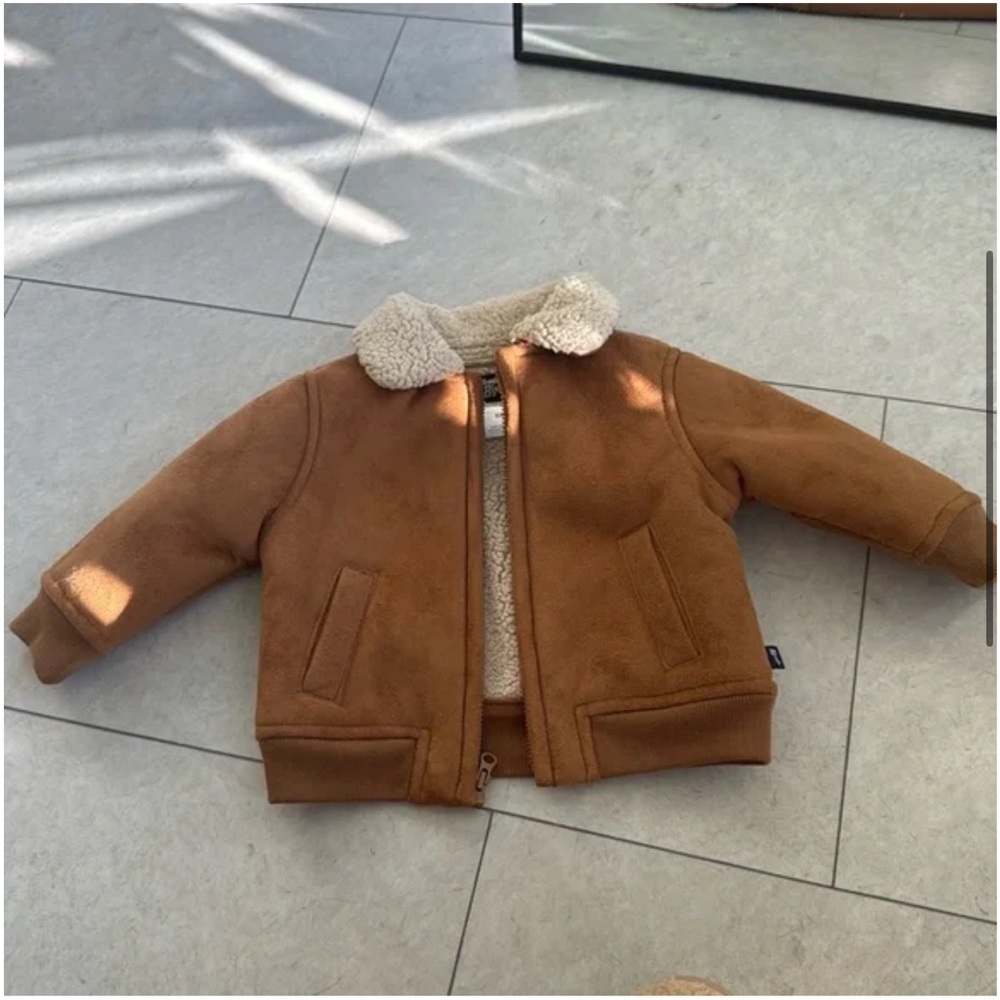 Baby Brown Shearling-Lined Jacket! Like new. 6 months